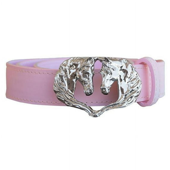 WOW WB90136 36 in. Ladies Belt Double Horse Head Buckle, Pink