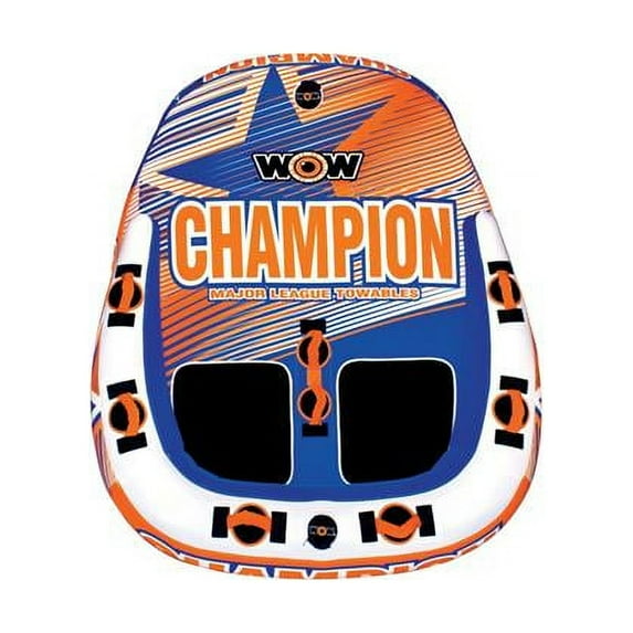 WOW SPORTS Champion 2-Person Towable for Boating, Multicolor