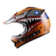 thumbnail image 1 of WOW Youth Kids BMX MX ATV Dirt Bike Motocross Helmet BOYCLS Shark Orange, 1 of 5