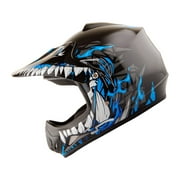 WOW Youth Kids Motocross BMX MX ATV Dirt Bike Helmet HJOY Dino Blue