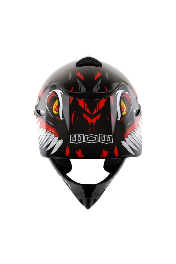 WOW Youth Kids Motocross BMX MX ATV Dirt Bike Helmet HJOY Dino Red