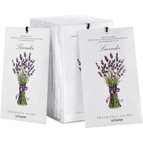 WOWAX Lavender Scented Sachets Air Freshener for Drawer and Closet, 12 Packs Long-Lasting Fragrance Sachets Bags Drawer deodorizers Fresh Scents for Home
