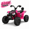 thumbnail image 1 of WOWEHICLE 24V 4WD Kids Ride On ATV, 800W Electric 4-Wheeler with 2 Seats, Max 5 MPH, Ages 3-8, Pink, 1 of 7