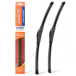 WOWIPER 22"+22" Beam Windshield Wiper Blades, Premium Natural Rubber Front Windshield Replacement Wipers, J/U Hook, Quiet Streak-Free All-Season Performance, 2 Pack