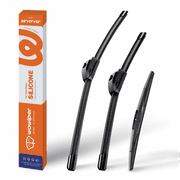 WOWIPER Silicone Windshield Wiper Blades with Rear Wiper Blade for Honda CRV 2022-2017, Isolate Water Repellency Conventional All-Season- 26"+17"+12"