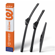 WOWIPER Silicone Windshield Wiper Blades with Rear Wiper Blade for Honda HRV 2016-2022, Isolate Water Repellency Conventional All-Season- 26"+18"+10"