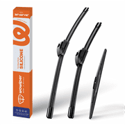 WOWIPER Silicone Windshield Wiper Blades with Rear Wiper Blade for Honda Odyssey 2005-2022, Isolate Water Repellency Conventional All-Season- 26"+22"+16"