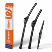 WOWIPER Silicone Windshield Wiper Blades with Rear Wiper Blade for Honda Pilot 2016-2022, Isolate Water Repellency Conventional All-Season- 26"+24"+14"
