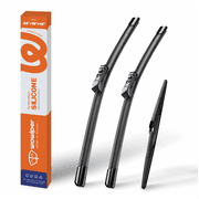 WOWIPER Silicone Windshield Wiper Blades with Rear Wiper Blade for Mazda CX5 CX9 2023-2017, Isolate Water Repellency Conventional All-Season- 24"+18"+14"