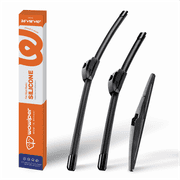 WOWIPER Silicone Windshield Wiper Blades with Rear Wiper Blade for Toyota Highlander 2020-2023, Isolate Water Repellency Conventional All-Season- 26"+18"+10"