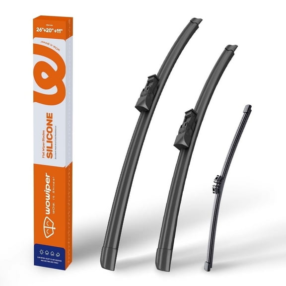 WOWIPER Silicone Windshield Blades Replacement for BMW X3 2018-2022/BMW X4 2019-2022, Car Wiper Blades Set Isolate Water Repellency Conventional All-Season -26"+20"+11"