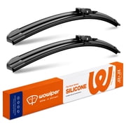 WOWIPER 22"+22" Premium Silicone Wiper Blades 2 Pack   Water Repellent Beam Fit Pinch Tab   OEM All-Season for Chevy Silverado 2008-2013 and more