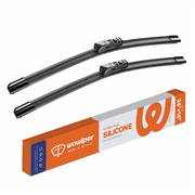 WOWIPER Silicone Windshield Wipers Isolate Water Repellency All-Season Conventional Wiper Blades - 26"+16"
