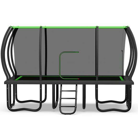WOWLAND Rectangle Trampoline 10x17FT, 2000LBS Weight Capacity Heavy Duty Outdoor Large Gymnastics Trampolines for Kids and Adults with Enclosure Net and Edge Reflective Strip
