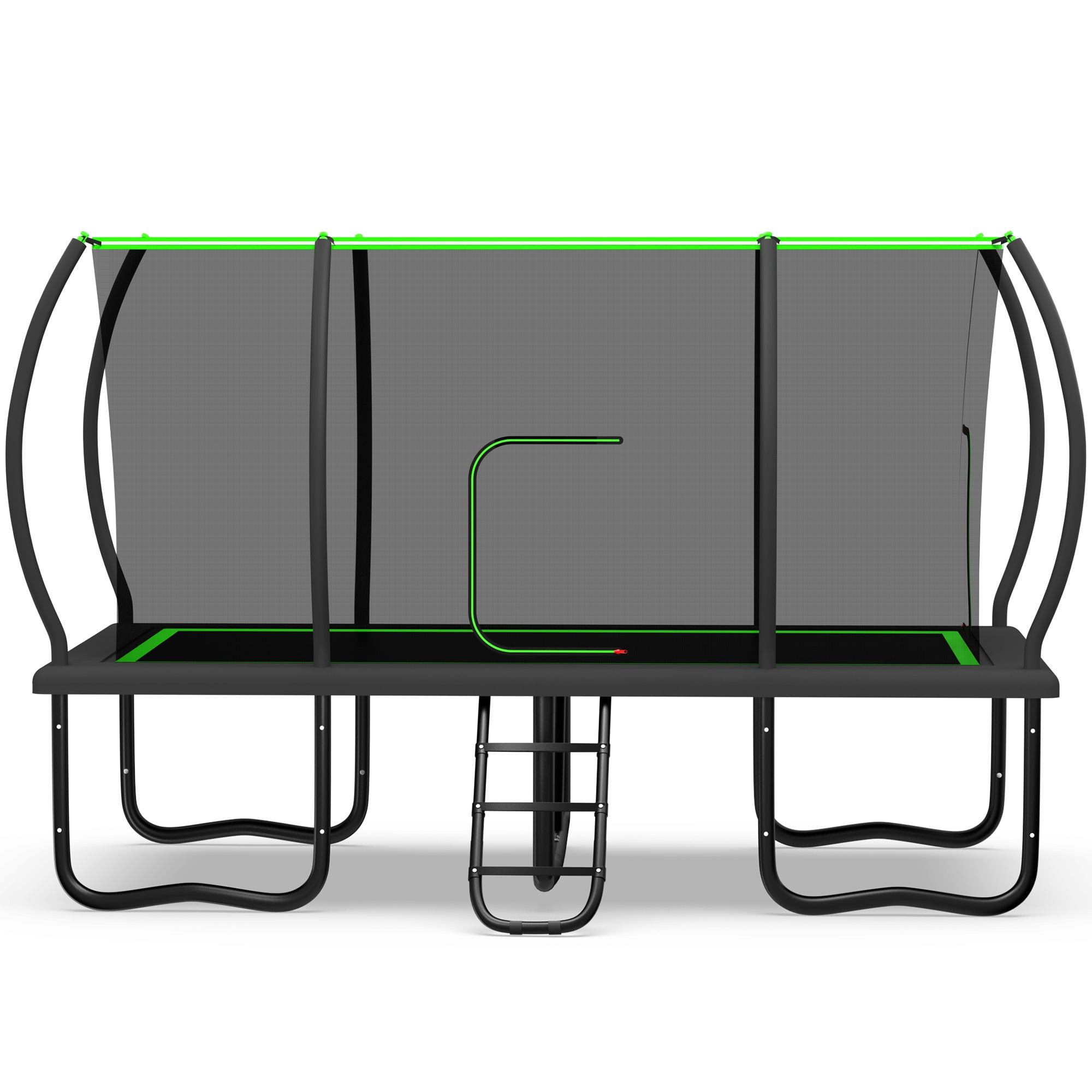 WOWLAND Rectangle Trampoline 8x14FT, 2000LBS Weight Capacity Heavy Duty Outdoor Large Gymnastics Trampolines for Kids and Adults with Enclosure Net and Edge Reflective Strip