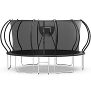WOWLAND Trampoline 16FT for Kids and Adults, 1500LBS Capacity Heavy Duty Trampoline Outdoor with Enclosure Net and Basketball Hoop, Recreational Backyard Trampo