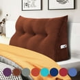 thumbnail image 1 of WOWMAX Bed Wedge Pillow Large Bolster Back Support Cushion Backrest Body Positioning Reading Pillows with Removable CoverCoffee 39 Inches, 1 of 6