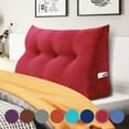 thumbnail image 1 of WOWMAX Bed Wedge Pillow Large Bolster Back Support Cushion Backrest Body Positioning Reading Pillows with Removable CoverRed Twin, 1 of 6