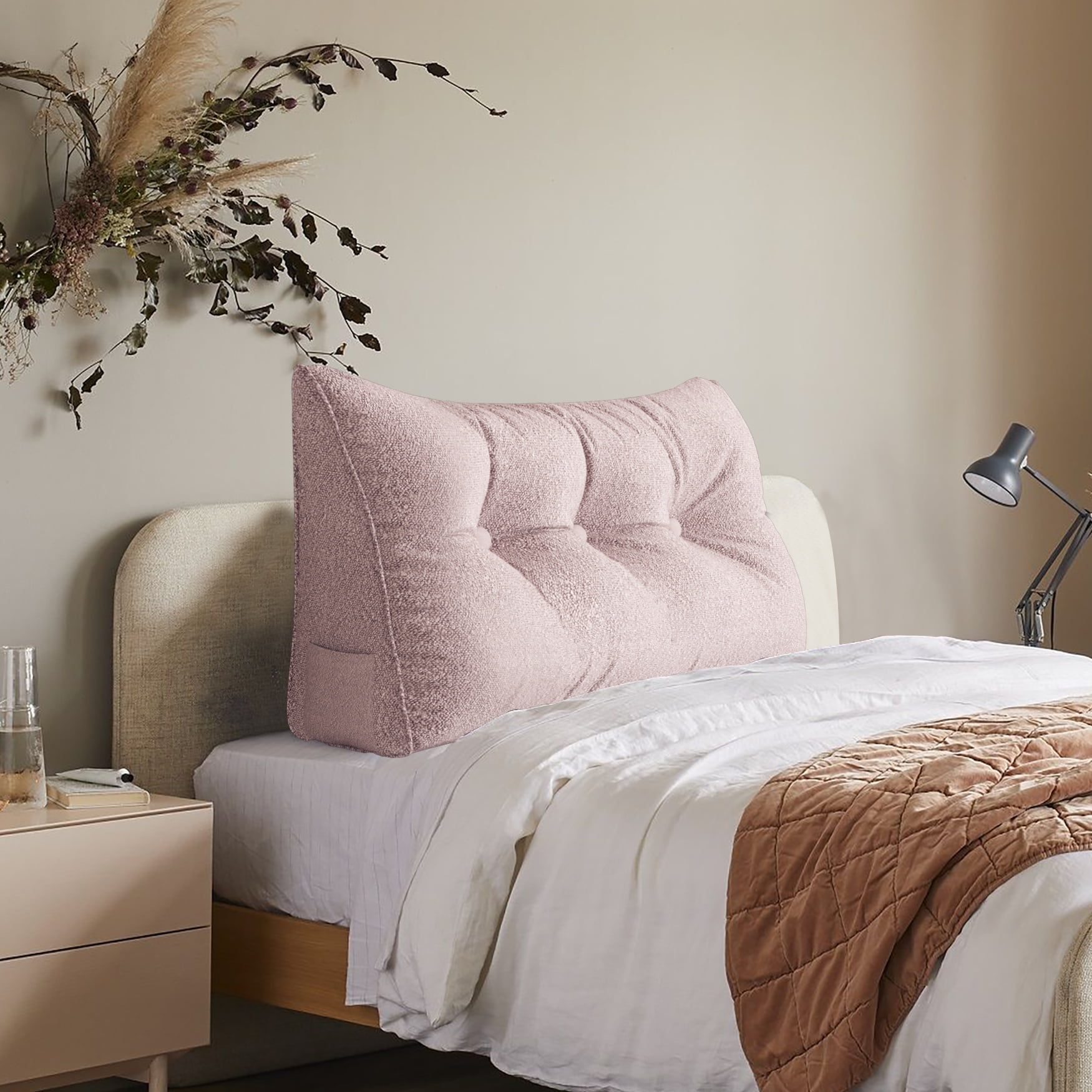 WOWMAX Headboard Wedge Pillow Dorm Headboard Twin XL Bed Wedge Pillow