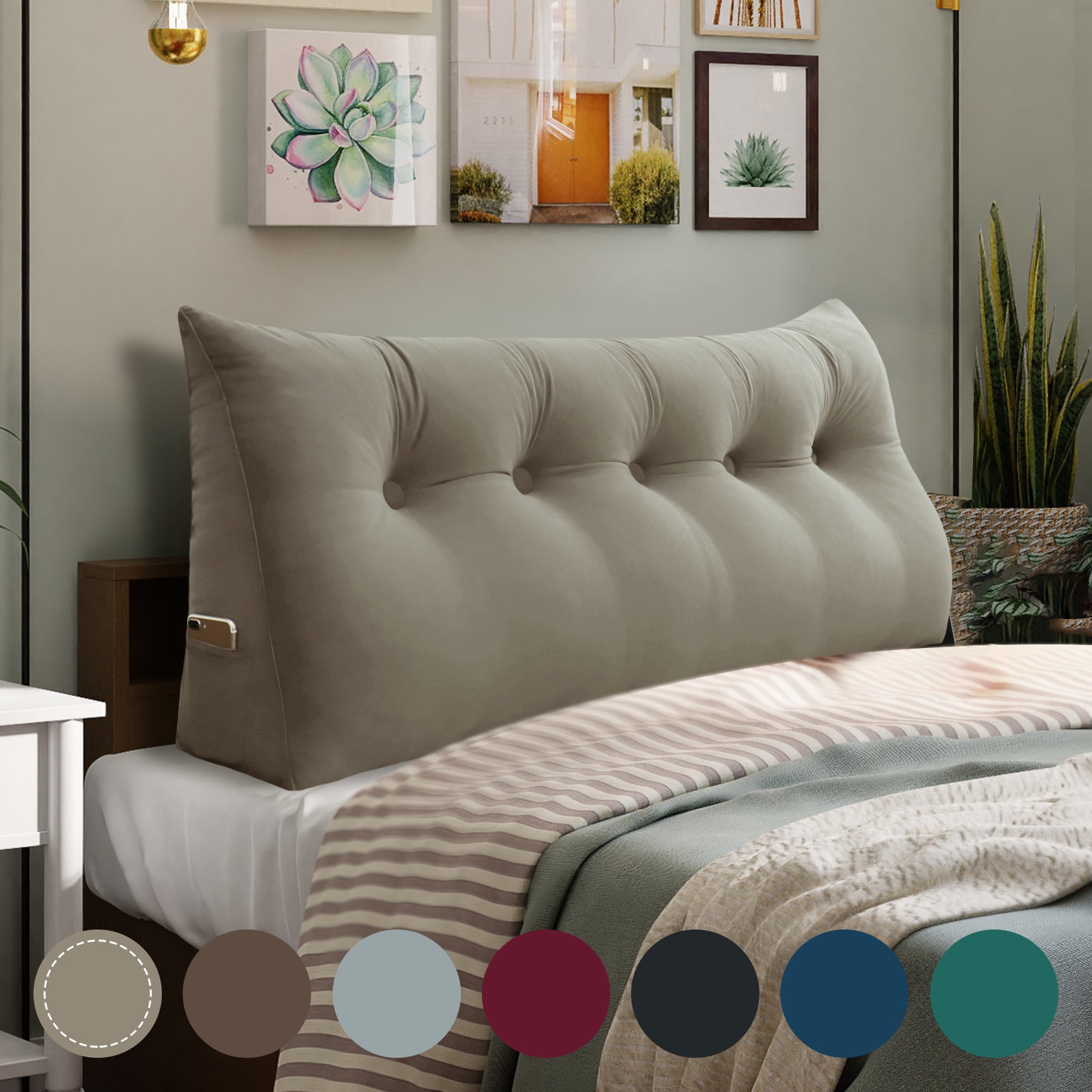 WOWMAX Large Bolster Triangular Positioning Support Reading Backrest