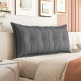 thumbnail image 1 of WOWMAX Large Headboard Pillow Full Pillow Headboard Soft Daybed Pillows Bolster Pillow for Bed & Couch Long Pillow for Bed Decorative, Removable Gray Cover, 1 of 6