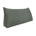 thumbnail image 1 of WOWMAX Large Reading Bed Wedge Pillow , Triangular Upholstered Headboard, Backrest Back Support for Sitting Up in Bed With Removable Corduroy Grey Cover, Queen, 1 of 6