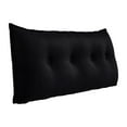 thumbnail image 1 of WOWMAX Rectangular Headboard Reading Body Pillow Velvet Black Full,20”x 54”, 1 of 6