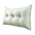 thumbnail image 1 of WOWMAX Rectangular Headboard Reading Body Pillow Bedside Oversized Throw Cushion Extra Large Backrest Lumbar Pillows Positioning Back Support Bolster for Bed Sofa Couch Linen WHITE Twin, 1 of 1