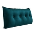 thumbnail image 1 of WOWMAX Rectangular Headboard Reading Body Pillow Bedside Oversized Throw Cushion Extra Large Backrest Lumbar Pillows Positioning Back Support Bolster for Bed Sofa Couch Velvet Cyan Full, 1 of 6