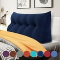 thumbnail image 1 of WOWMAX Sofa Bed Large Filled Triangular Wedge Cushion Bed Backrest Positioning Support Pillow Reading Pillow Office Lumbar Pad with Removable Cover Navy Full, 1 of 6