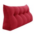 thumbnail image 1 of WOWMAX Sofa Bed Large Filled Triangular Wedge Cushion Bed Backrest Positioning Support Pillow Reading Pillow Office Lumbar Pad with Removable Cover Red 47 Inches, 1 of 6
