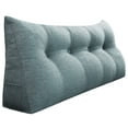 thumbnail image 1 of WOWMAX Sofa Daybed Large Filled Triangular Wedge Cushion Bed Backrest Positioning Support Pillow Reading Pillow Office Lumbar Pad with Removable Cover Gray 47 Inches, 1 of 7