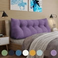 thumbnail image 1 of WOWMAX Sofa Daybed Large Filled Triangular Wedge Cushion Bed Backrest Positioning Support Pillow Reading Pillow Office Lumbar Pad with Removable Cover Purple Queen, 1 of 10