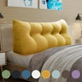 thumbnail image 1 of WOWMAX Sofa Daybed Triangular Wedge Cushion Backrest Positioning Support Pillow, Full, Yellow, 1 of 4