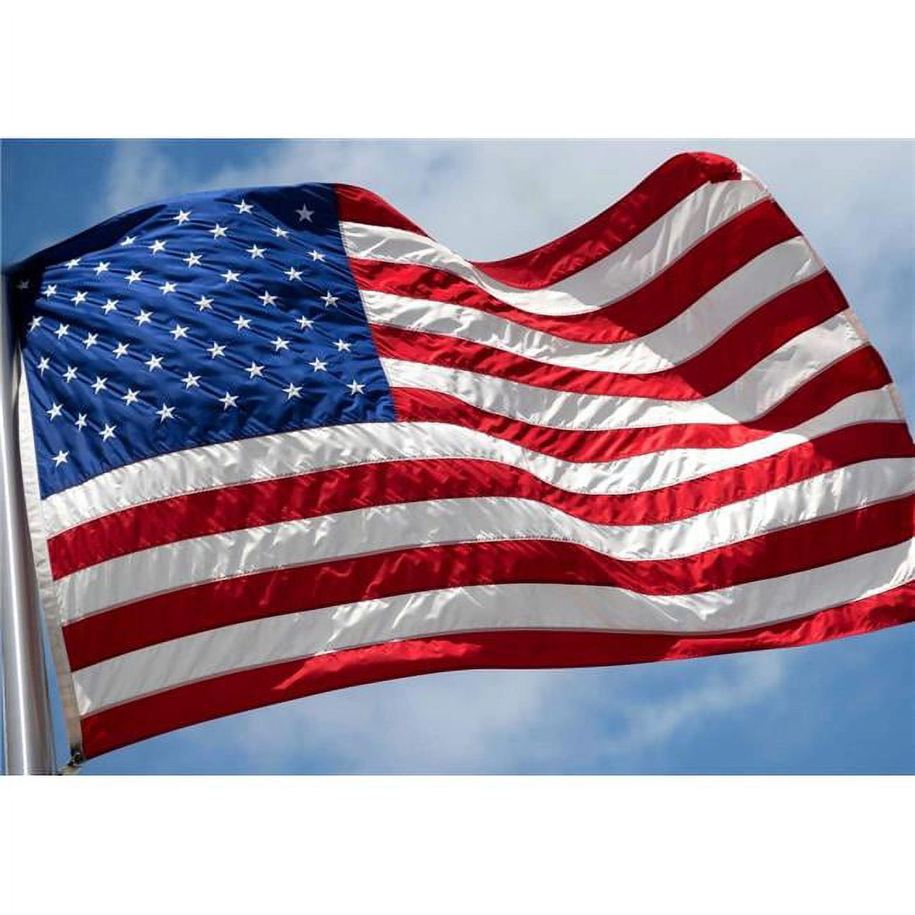 WOWMTN  (2 Packs) 3x5 ft Embroidered Star American Flag All Weather Outdoor Indoor