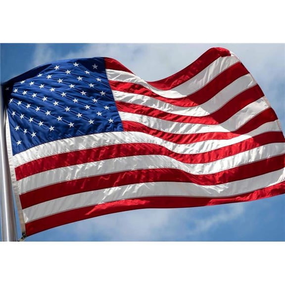 WOWMTN  (2 Packs) 3x5 ft Embroidered Star American Flag All Weather Outdoor Indoor