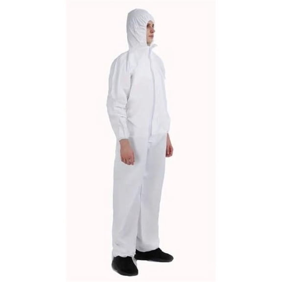 WOWMTN  Disposable Hazmat Suit - Full Body Protection Coverall (5-Pack) -4XL