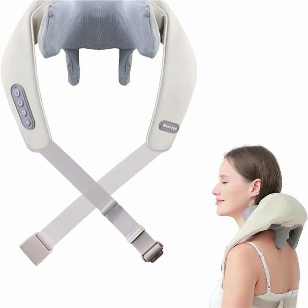 WOWMTN Q6EH_W  6D Electric Shiatsu Neck, Shoulder, Back Massager with Heat(Wihte)