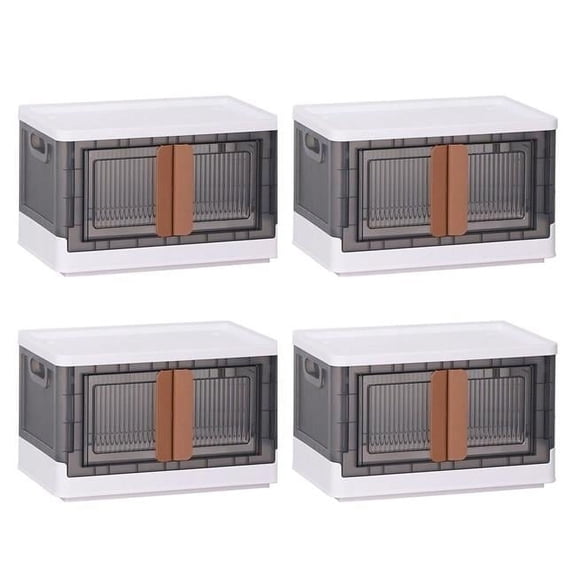 WOWMTN RYGD_4 8.45Gal Plastic Folding Storage Cabinet Collapsible Wardrobe Closet Organizer(4 Packs)