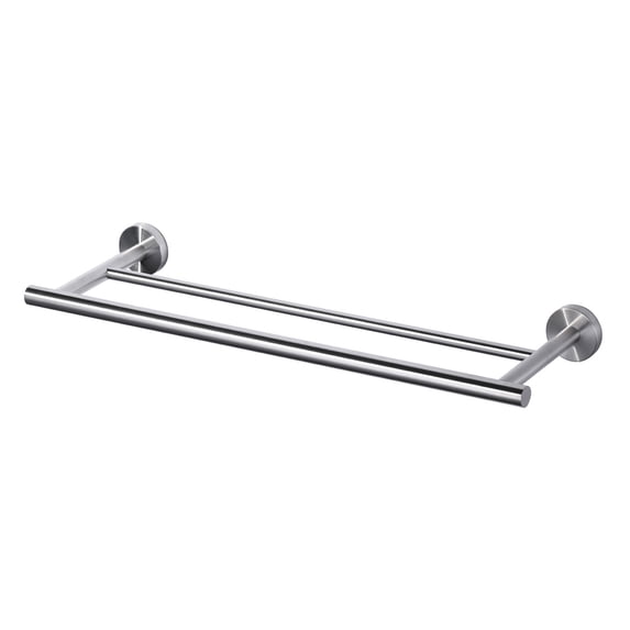 WOWOW 20 in. Stainless Steel Double Towel Bars for Bathroom, Wall Mount Towel Holder in Brushed Nickel