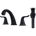 thumbnail image 1 of WOWOW 3 Hole Widespread Bathroom Faucet Black Bathroom Sink Faucets 2 Handle Basin Faucet, 1 of 7