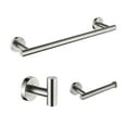 thumbnail image 1 of WOWOW 3 - Piece Brushed Nickel Bathroom Stainless Steels Hardware Set, 1 of 5