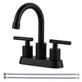 thumbnail image 1 of WOWOW 4 in. Centerset Double Handle High Arc Bathroom Faucet with Pop Up Drain and Water Supply Hoses, 1 of 8