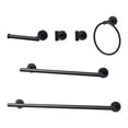 thumbnail image 1 of WOWOW 6-Piece Wall Mounted Bathroom Hardware Set in Black, 1 of 11