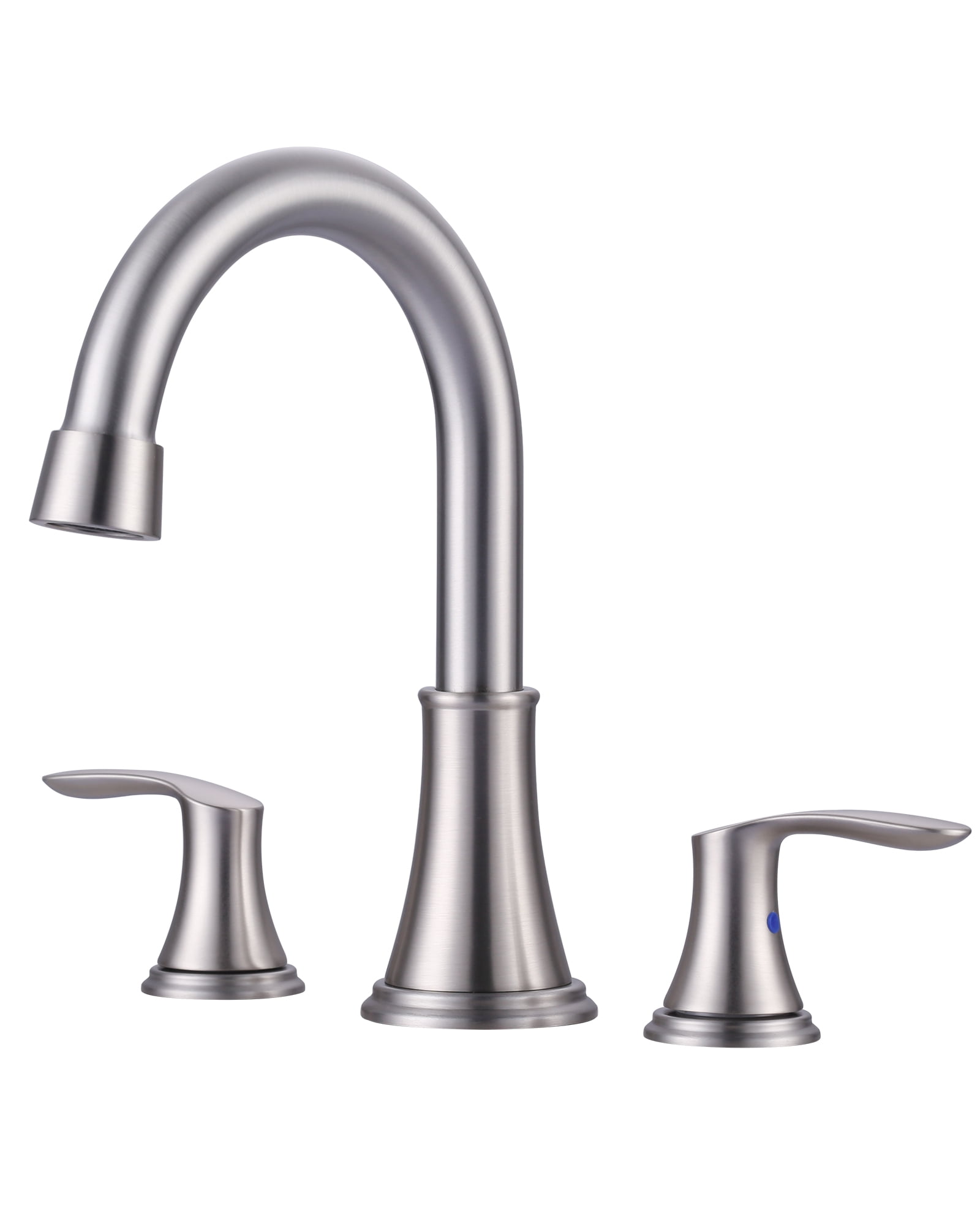 Brushed Nickel 8 in. Widespread Double Handle Bathroom Faucet