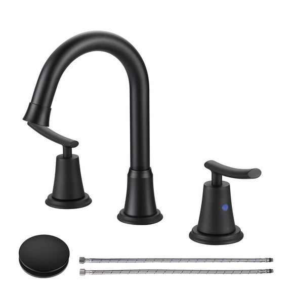 WOWOW 8 in. Widespread Double Handle Bathroom Faucet