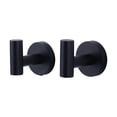 thumbnail image 1 of WOWOW Bathroom Hardware Hook Matte Black Set Of 2, 1 of 5