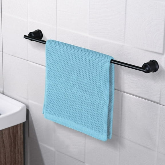 WOWOW Bathroom Towel Bar,Matte Black  24 inch Bathroom Towel Holder 304 Stainless Steel