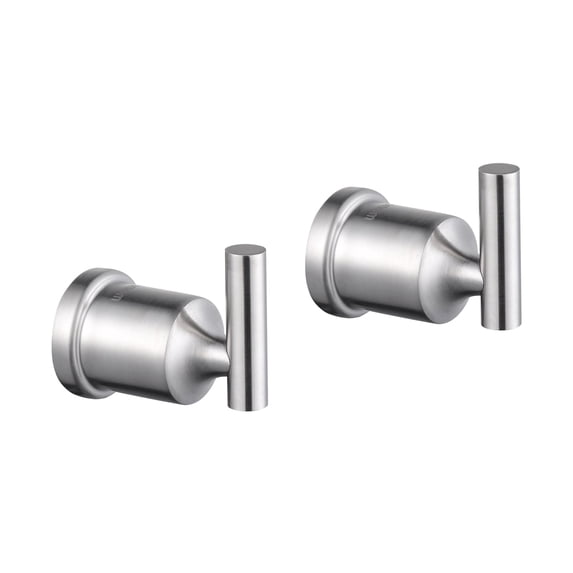 Wowow Towel Hook Brushed Nickel Robe hook for Bathroom, Heavy Duty Wall Hooks Kitchen Bathroom Hooks for Hanging Towels (2 Pack)