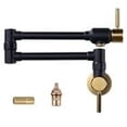 thumbnail image 1 of WOWOW Brass Wall Mounted Pot Filler Faucet with Double Joint Swing Arms, Commercial Kitchen Pot Faucet in Black and Gold, 1 of 6